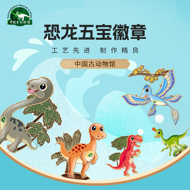 恐龙五宝徽章